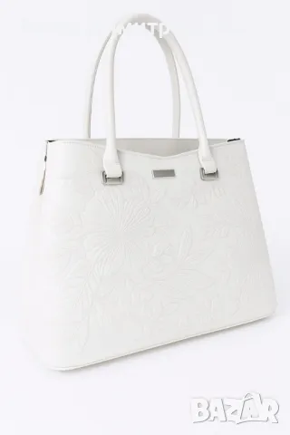 Елегантна дамска чанта с флорална бродерия, снимка 4 - Чанти - 50100214