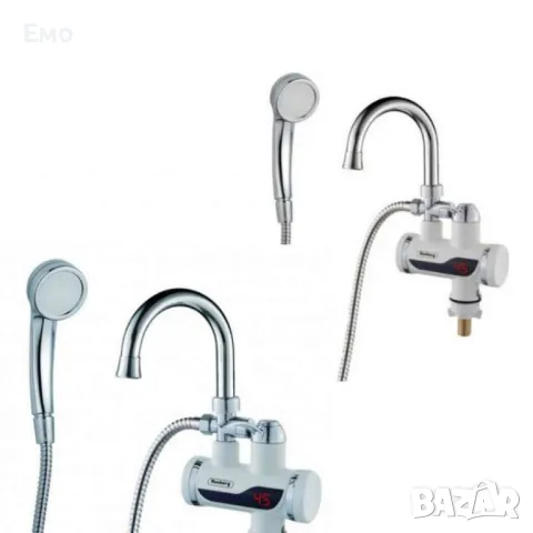 Нагревател за вода, 2 в 1 + душ слушалка, вертикален - 3000W, Бял, снимка 4 - Бойлери - 48541430