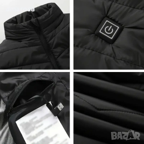 Електрически отопляем елек за зимния период с USB захранване - Unisex, снимка 3 - Жилетки - 53021230