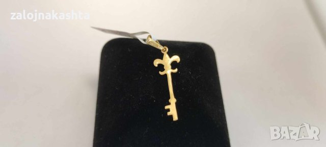 Нова-Златна висука ключ-1,02гр/14кр, снимка 2 - Колиета, медальони, синджири - 41952344