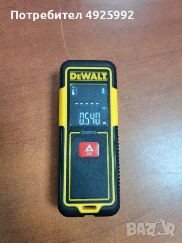 Лазерна ролетка DeWALT DW033 (30 метра) - Като нова!