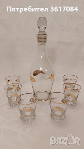 Антикварен сервиз (пълен комплект) с позлата и ръчно гравиране от 30-те години, снимка 2 - Антикварни и старинни предмети - 39449719