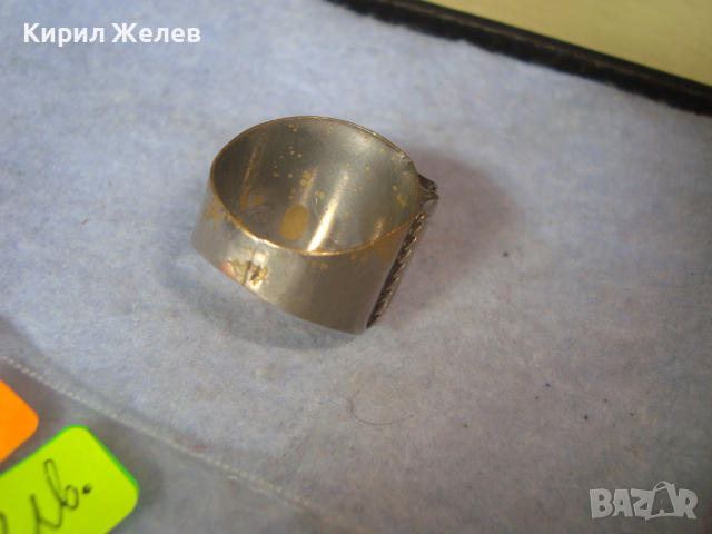 СТАРИНЕН БРОНЗОВ ОРНАМЕНТИРАН ПРЪСТЕН с ЧЕРВЕН КАТАЛИН МАЙСТОРСКА РЪЧНА ИЗРАБОТКА 16738, снимка 13 - Антикварни и старинни предмети - 36393672