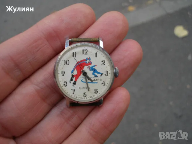 КОЛЕКЦИОНЕРСКИ АНИМИРАН ЧАСОВНИК ЗАРЯ ZARIA , снимка 3 - Антикварни и старинни предмети - 47790886