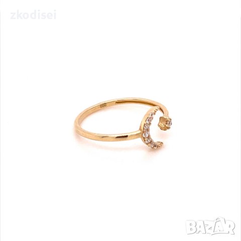 Златен дамски пръстен 1,06гр. размер:57 14кр. проба:585 модел:20141-6, снимка 3 - Пръстени - 42616098