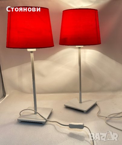 Две нощни лампи английски имат представки и крушки, снимка 1 - Настолни лампи - 41897705