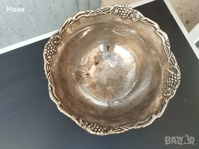 посребрена фруктиера , снимка 6 - Антикварни и старинни предмети - 51110201