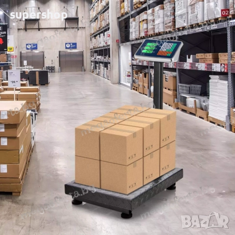 Електронен търговски кантар до 350кг. с голяма платформа, снимка 11 - Везни - 51651620