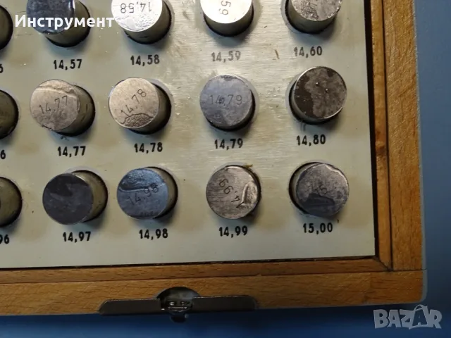 Комплект прецизни цилиндрични измервателни щифтове DDR VEB SCHMALKALDEN TGL 13620 LMW 10-20mm, снимка 4 - Други инструменти - 55769956