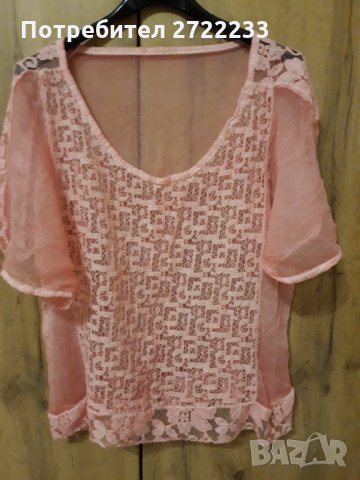 Дамска блуза в нежно розов цвят, снимка 5 - Туники - 35723485