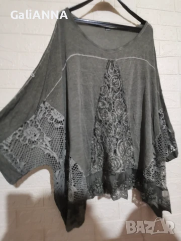 СТРАХОТНА ТУНИКА ЕФЕКТЕН МОДЕЛ 3XL-5XL, снимка 3 - Туники - 50803174