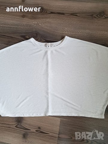 Къса блуза-топ бяла Voyelles M, снимка 4 - Корсети, бюстиета, топове - 40536257