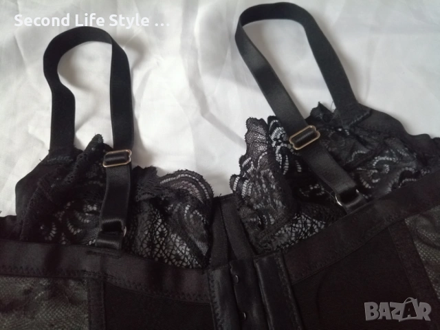 Hunkemoller 80B дамски дантелен корсет бюстие, снимка 10 - Корсети, бюстиета, топове - 53814886