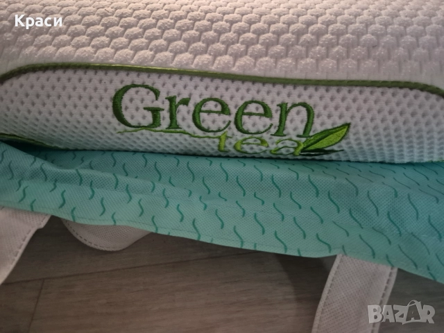 Възглавница с мемори пяна SleepMe Memory Green Tea 60×40×12 см, снимка 2 - Възглавници - 52826735