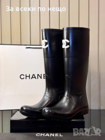 Chanel Дамски Черни Зимни Ботуши Шанел Код SK457, снимка 2 - Дамски ботуши - 53027879