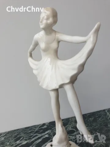 Goebel статуетка 23см/1930те/стара Гьобел немска порцеланова фигура на балерина, снимка 3 - Антикварни и старинни предмети - 50361951