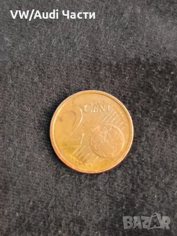 Монета 2 евро цента Германия 2002г. буква D / 2 Euro Cent Germany