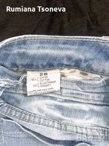 Дамски къси дънки - размер XS (25), снимка 3 - Дънки - 53665882