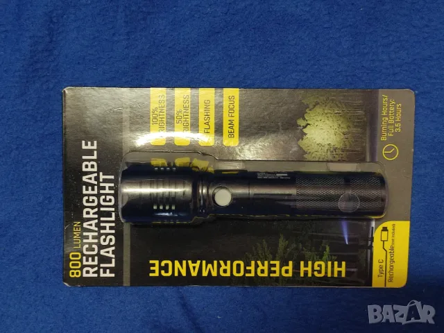 Мощен, компактен LED акумулаторен тактически фенер за лов, риболов, палатка, излет, снимка 8 - Къмпинг осветление - 49767735