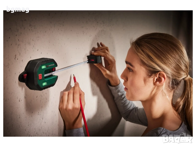 PARKSIDE PLLM 10 A1 лазерен нивелир с ролетка за прецизно подравняване, снимка 2 - Измервателни инструменти - 52151884