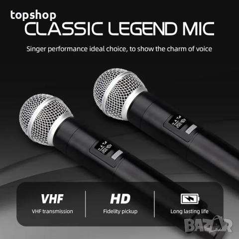 НОВА безжична микрофонна система с 4 / четири микрофона Debra Audio VM304 VHF, XLR интерфейс, снимка 4 - Микрофони - 51636440