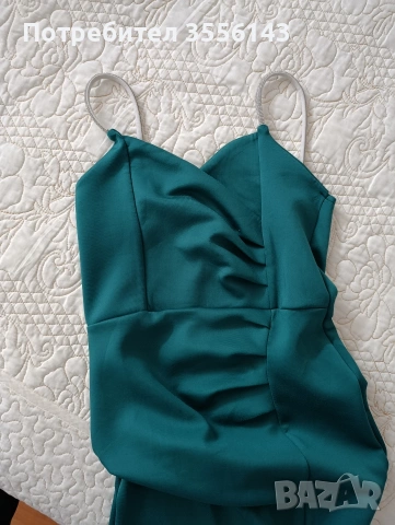 Официална дълга зелена рокля, снимка 2 - Рокли - 53350167