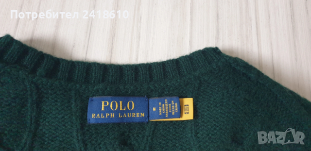 POLO Ralph Lauren Cable Wool / Cashmere Knit Womens Size M НОВО!  ОРИГИНАЛ! Дамски Пуловер, снимка 5 - Блузи с дълъг ръкав и пуловери - 52584616