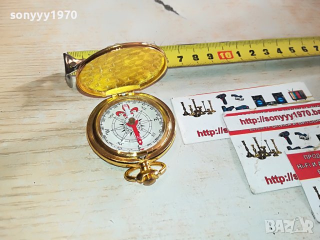 златен компас от франция 1512221427, снимка 4 - Антикварни и старинни предмети - 39018961