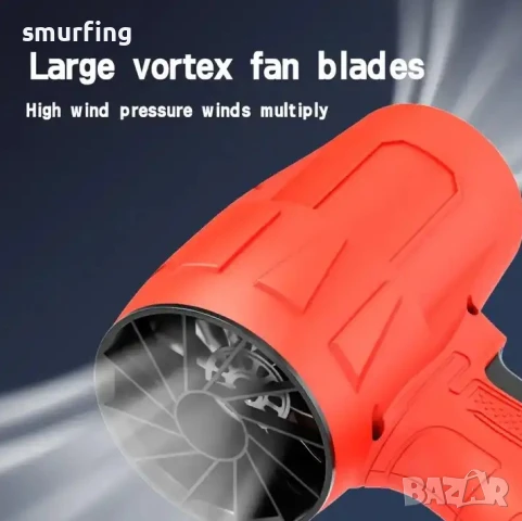 Акумулаторен Турбо Пистолет Мощна Духалка за листа, автомивка, сняг, снимка 5 - Аксесоари и консумативи - 50723089