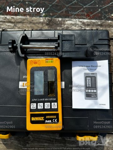 4D ЛАЗЕРЕН НИВЕЛИР DeWalt с 16 линии 4 точков Зелен Лъч + ПРИЕМНИК 30м, снимка 9 - Измервателни инструменти - 41187650