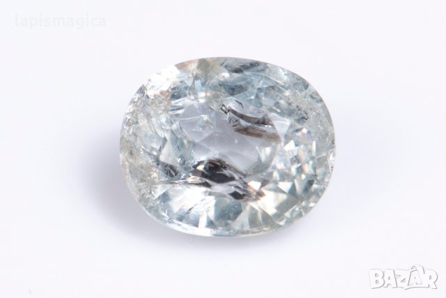 Бледо син сапфир 1.13ct нетретиран овална шлифовка