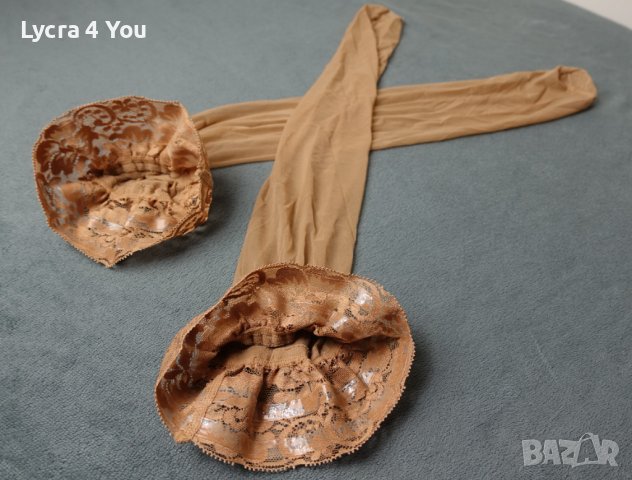 XS/S силиконови чорапи с дантела и ликра