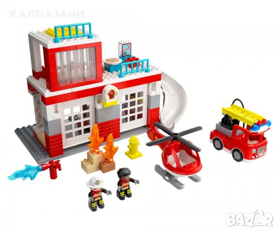 LEGO® DUPLO® Town 10970 - Пожарна команда и хеликоптер, снимка 3 - Конструктори - 38927890