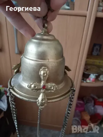 Бронзово кандило , снимка 2 - Антикварни и старинни предмети - 50318642
