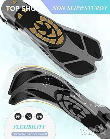 Нови плавници с отворена пета Регулируеми катарами Мъже Жени, снимка 6 - Водни спортове - 49658543