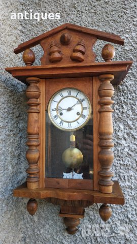 Немски стенен часовник - Junghans - Антика - 1920г., снимка 3 - Антикварни и старинни предмети - 35815629