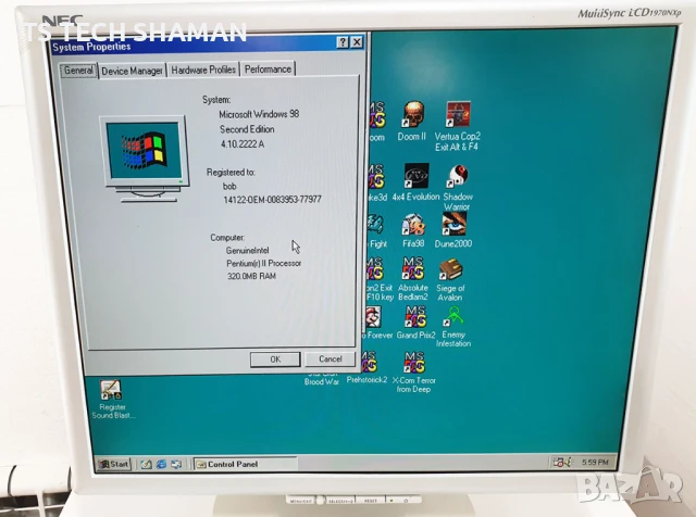 ⭐Продавам ретро компютър COMPAQ 6350 с инсталиран Windows 98 и 23класически игри⭐, снимка 7 - Геймърски - 50879803