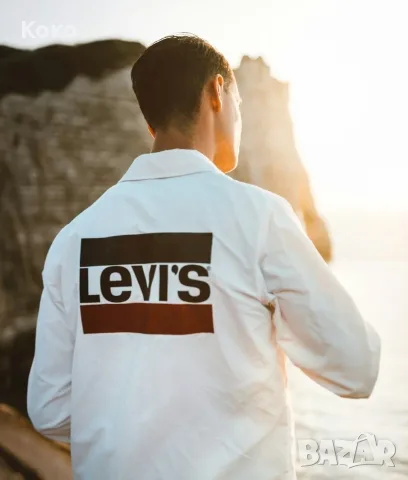 Levi's White Sports -Оригинално пролетно есенно яке
