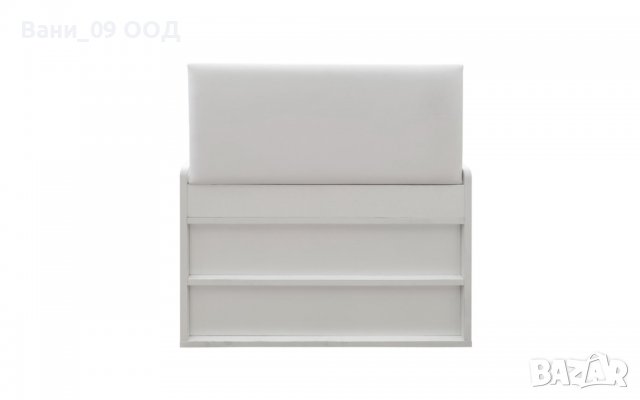 Бял шкаф за обувки с ракла за принадлежности, снимка 4 - Шкафове - 39557983