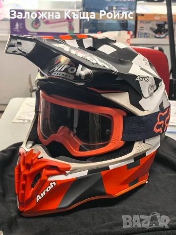 Мотокрос/ендуро каска Airoh Twist 2.0 Frame Orange Matt L 59-60 см + подарък очила Fox, снимка 3 - Аксесоари и консумативи - 56006849
