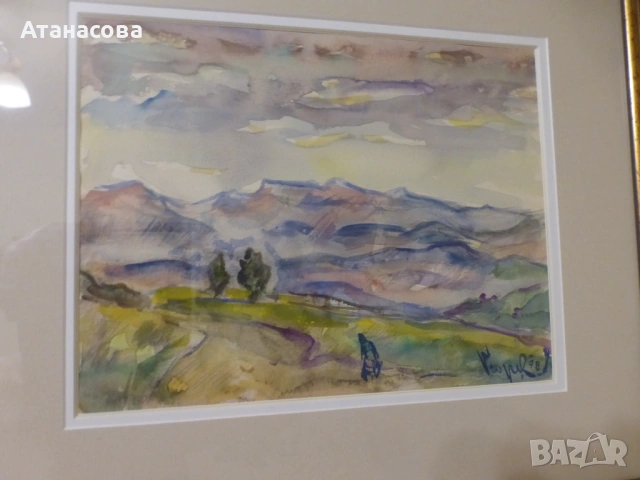 Картина акварел Георги Кьосеилиев 1998 г, снимка 2 - Картини - 53515149