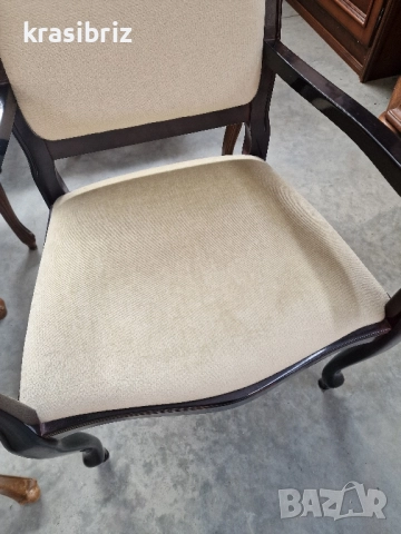 Масивно Бароково Кресло -внос от Германия! , снимка 5 - Столове - 52195400