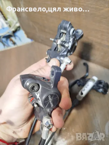 Хидравлични спирачки за велосипед колело Shimano deore slx bl m 675, снимка 3 - Части за велосипеди - 49369105