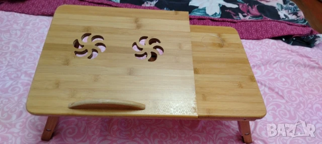 бамбукова масичка за лап топ 