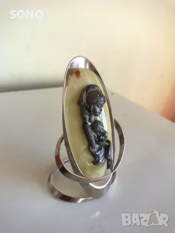 Красива Стара Статуетка - Дева Мария С Младенеца, снимка 2 - Статуетки - 55907524