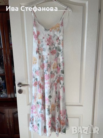 Нова ефирна дълга елегантна рокля флорален принт нежни цветя , снимка 5 - Рокли - 41612577
