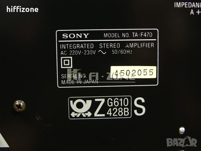 Усилвател   Sony ta-f470 /1 , снимка 10 - Ресийвъри, усилватели, смесителни пултове - 53681589