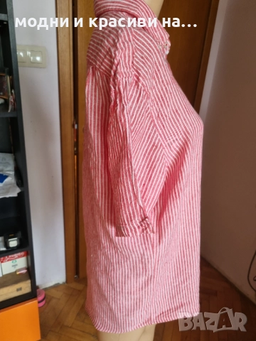 Ленена мъжка риза Brax, размер М/L, снимка 4 - Ризи - 52652351