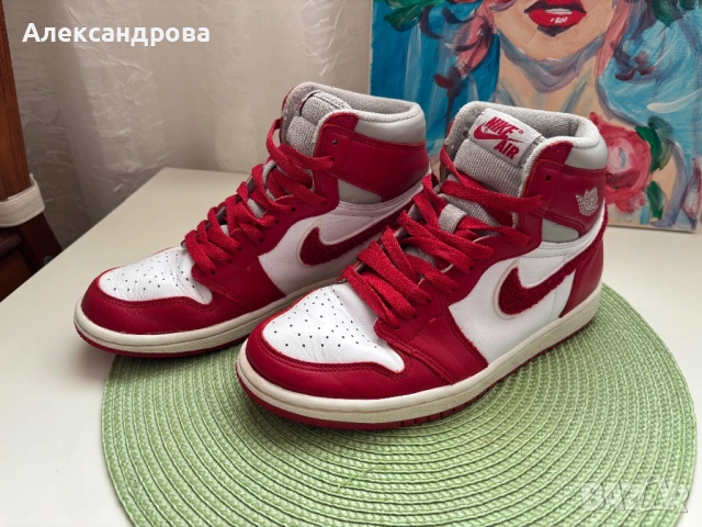 NIKE Спортни обувки W AIR JORDAN 1 RETRO HI OG, снимка 2 - Кецове - 53709627