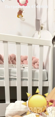 Продава се бебешко легло с люлеещ механизъм, снимка 5 - Бебешки легла и матраци - 53574306